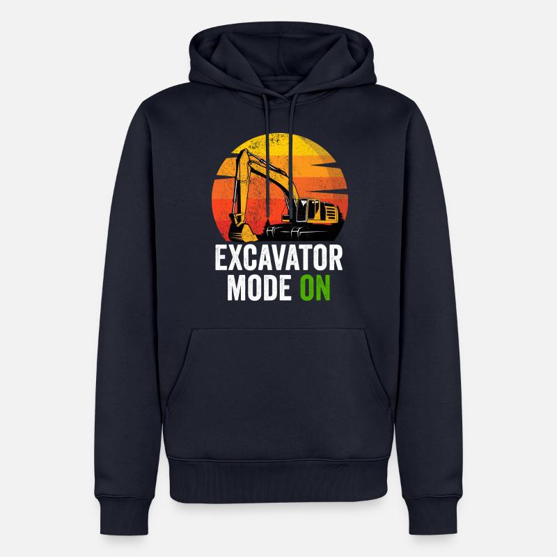 Baggerfahrer Bauarbeiter Bagger - Männer Premium Bio Hoodie - Navy