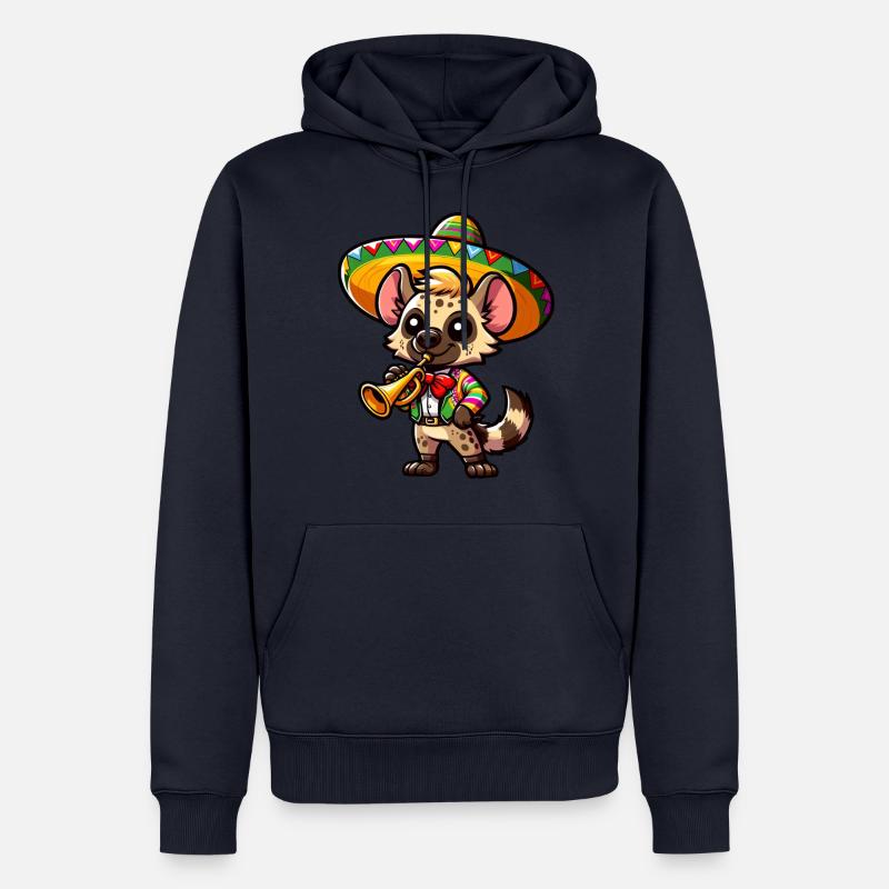 Cinco de Mayo Hyäne Trompeter - Männer Premium Bio Hoodie - Navy