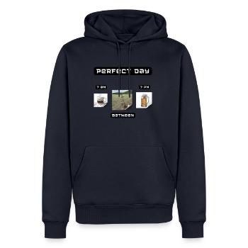 Sondelguru 2 - Männer Premium Bio Hoodie - Navy - Vorne - Nico (187cm)