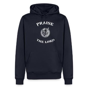 Gott Christentum Religion Jesus Christus Messias - Männer Premium Bio Hoodie - Navy - Vorne - Nico (187cm)