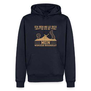 Handwerker Tischlermeister Geselle Tischlerei - Männer Premium Bio Hoodie - Navy - Vorne - Nico (187cm)
