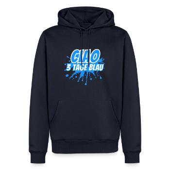 Ciao drei Tage blau - Männer Premium Bio Hoodie - Navy - Vorne - Nico (187cm)