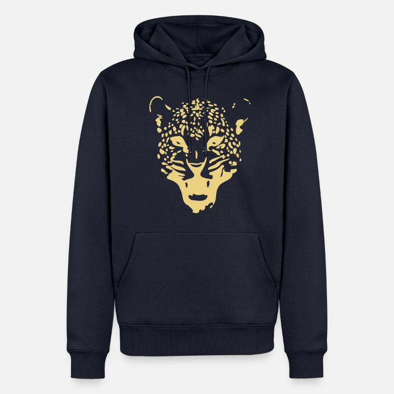 Leopard - Männer Premium Bio Hoodie - Navy