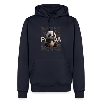Süßer Panda Spruch | Cooler Pandabär Spruch - Männer Premium Bio Hoodie - Navy - Vorne - Nico (187cm)