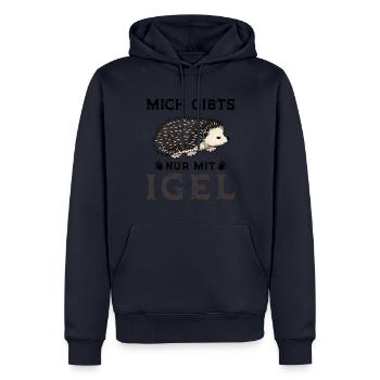 Lustiges Afrikanischer Weißbauchigel Igel Kostüm - Männer Premium Bio Hoodie - Navy - Vorne - Nico (187cm)