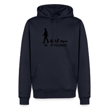 I Mes Followers Écureuils Amoureux Rongeurs - Sweat à capuche Premium bio Homme - bleu marine - Devant - Nico (187cm)