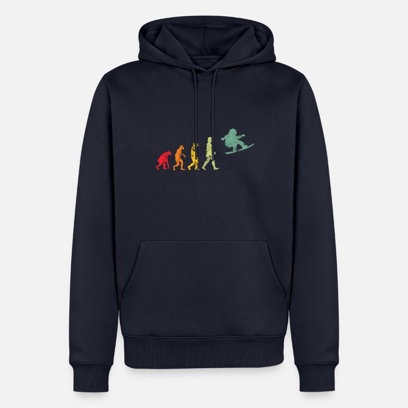 EVOLUTION SNOWBOARD - Männer Premium Bio Hoodie - Navy