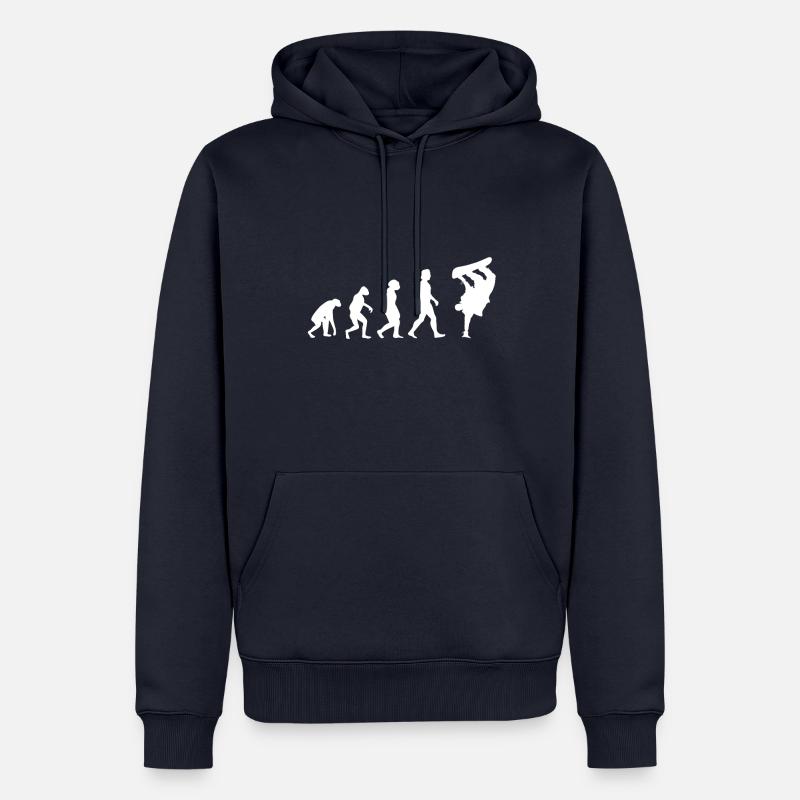 EVOLUTION SNOWBOARD - Sweat à capuche Premium bio Homme - bleu marine