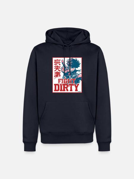 Anime-Kampfkunst: Kämpfe schmutzig - Männer Premium Bio Hoodie - Navy
