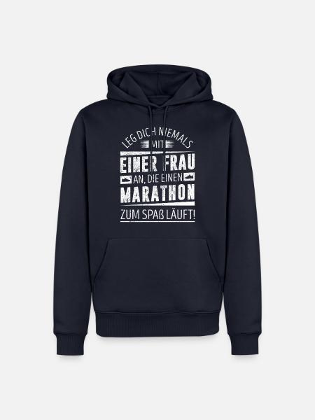 Laufen & Joggen | Frau und Marathon - Männer Premium Bio Hoodie - Navy