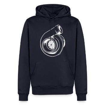 Turbo turbocharger boost boost pressure tuning gift - Men’s Premium Organic Hoodie - navy - Front - Nico (187cm)