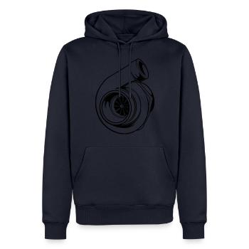 Turbo turbocharger boost boost pressure tuning gift - Men’s Premium Organic Hoodie - navy - Front - Nico (187cm)