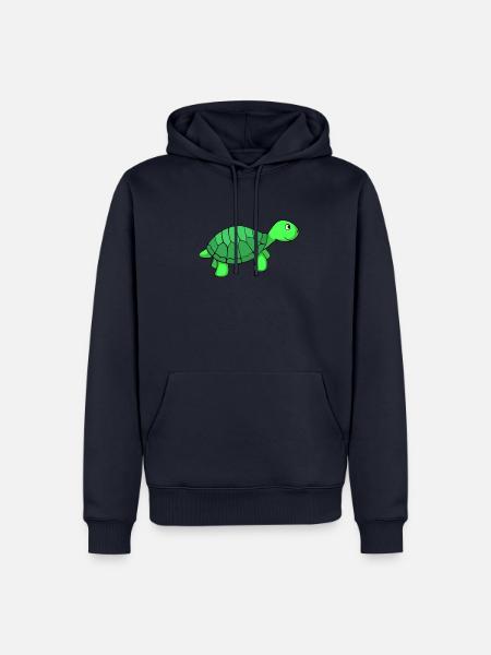 Bild Schildkroete bunt - Männer Premium Bio Hoodie - Navy