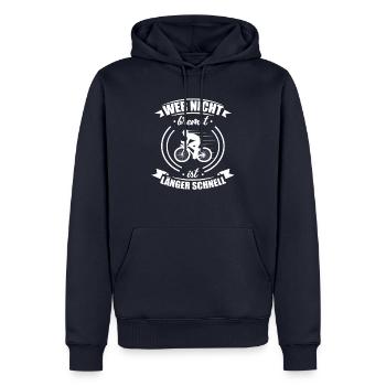 Radfahrer Sport Bremsen schnell fahren - Männer Premium Bio Hoodie - Navy - Vorne - Nico (187cm)