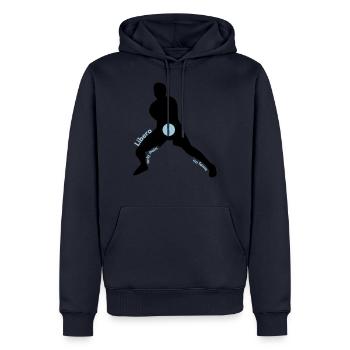 Libero seulement de la douleur, pas de gloire - Sweat à capuche Premium bio Homme - bleu marine - Devant - Nico (187cm)