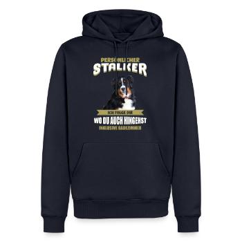 Berner Sennenhunde - Berner Sennenhund - Männer Premium Bio Hoodie - Navy - Vorne - Nico (187cm)