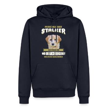 Labradoodle - Männer Premium Bio Hoodie - Navy - Vorne - Nico (187cm)