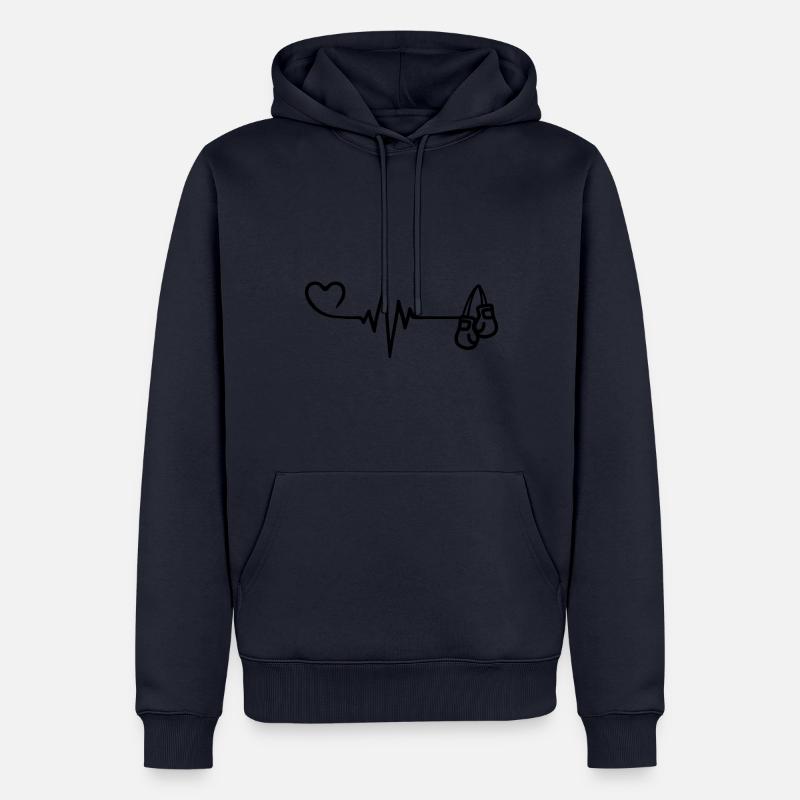 Gants de boxe Pulse Love - Sweat à capuche Premium bio Homme - bleu marine