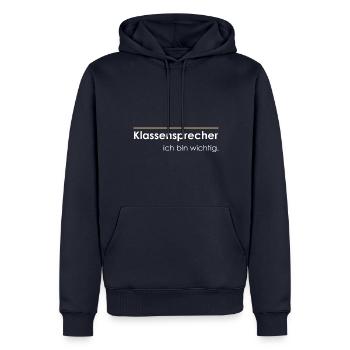 Klassensprecher - Männer Premium Bio Hoodie - Navy - Vorne - Nico (187cm)