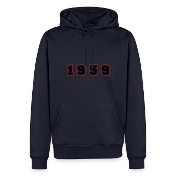 1959 Year Number - Men’s Premium Organic Hoodie - navy - Front - Nico (187cm)