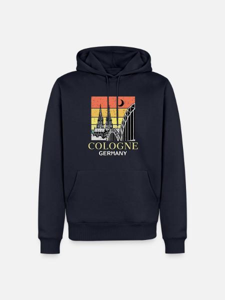 Köln Kölner Dom Shirt - Männer Premium Bio Hoodie - Navy