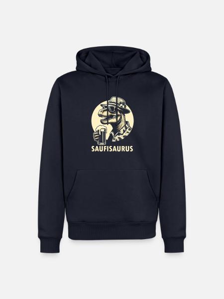 Saufisaurus - Männer Premium Bio Hoodie - Navy