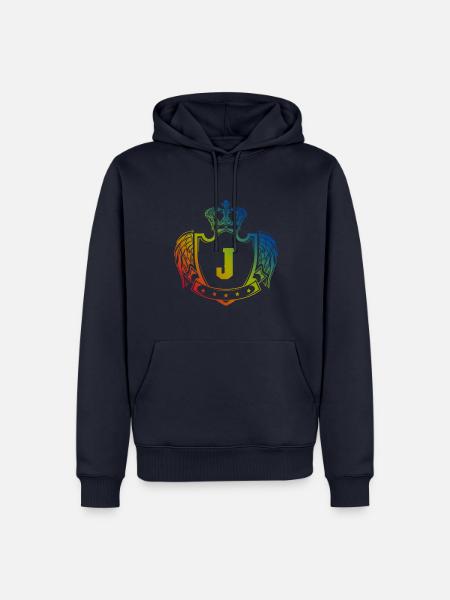 J Buchstabe Wappen - Männer Premium Bio Hoodie - Navy