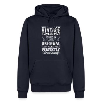 Vintage Made In 1941 Born in 1941 - Men’s Premium Organic Hoodie - navy - Front - Nico (187cm)