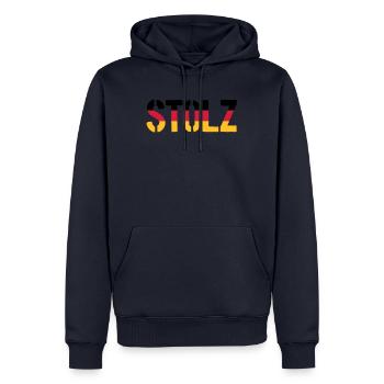 Stolz, Proud Germany Flag, Proud to be German - Männer Premium Bio Hoodie - Navy - Vorne - Nico (187cm)