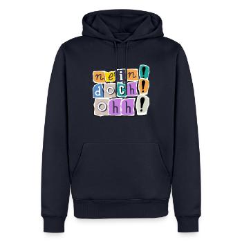 Nein! Doch! Ohh! - Lustiger Comedy Spruch - Männer Premium Bio Hoodie - Navy - Vorne - Nico (187cm)