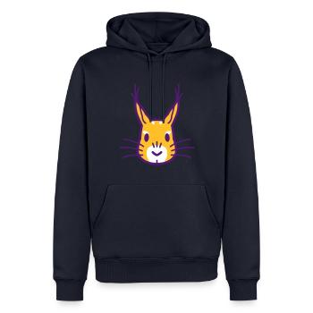Waldfreunde Eichhörnchen - Männer Premium Bio Hoodie - Navy - Vorne - Nico (187cm)