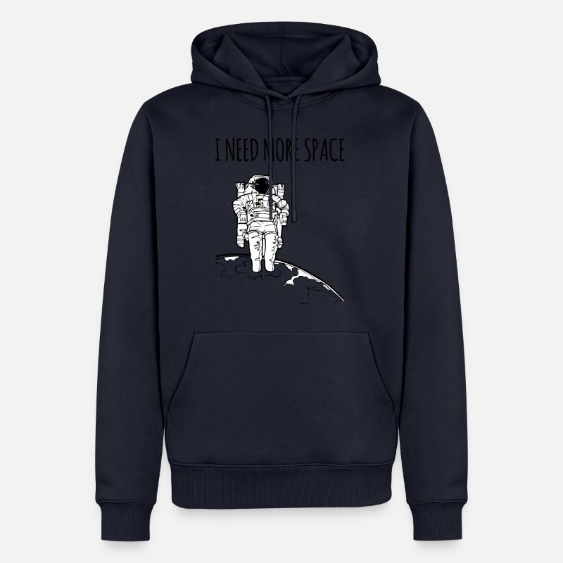 J'ai besoin d'espace / idée cadeau - Sweat à capuche Premium bio Homme - bleu marine