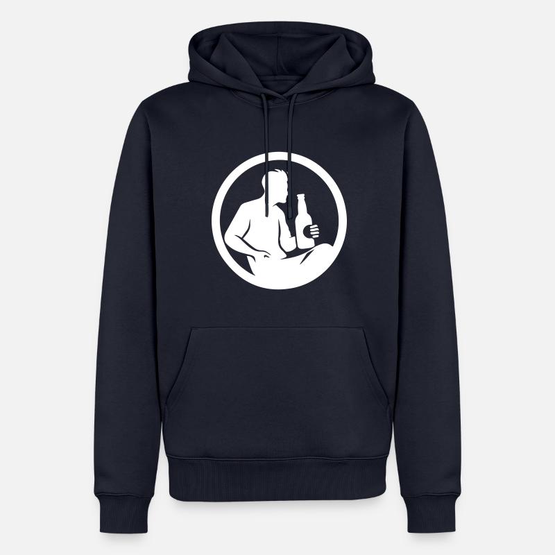 Silhouette de boisson - Sweat à capuche Premium bio Homme - bleu marine