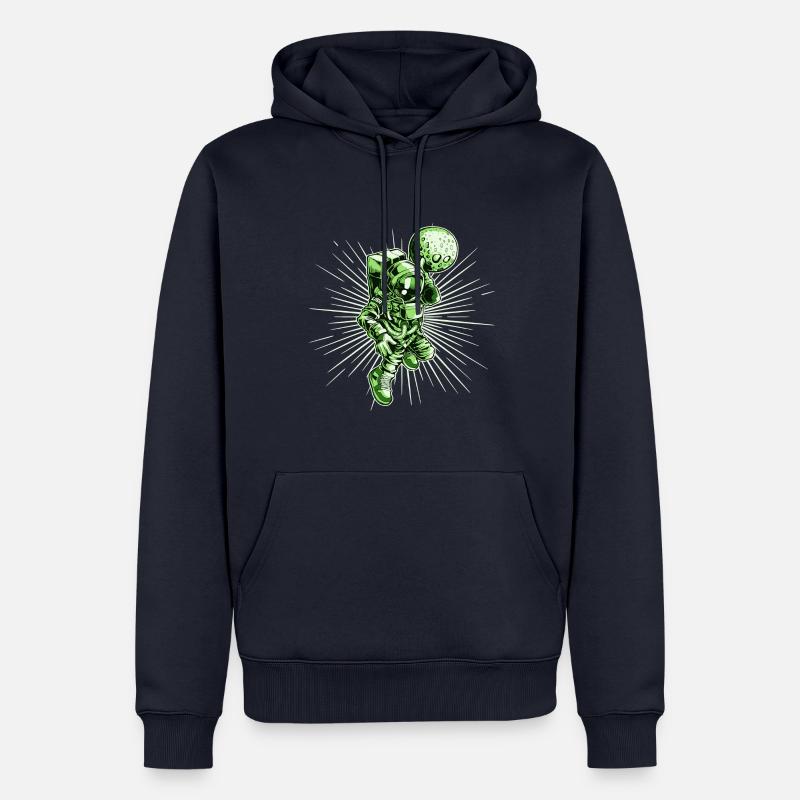 Fusée astronaute spatiale - Sweat à capuche Premium bio Homme - bleu marine