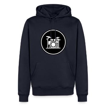 Drums Musician Band - Men’s Premium Organic Hoodie - navy - Front - Nico (187cm)