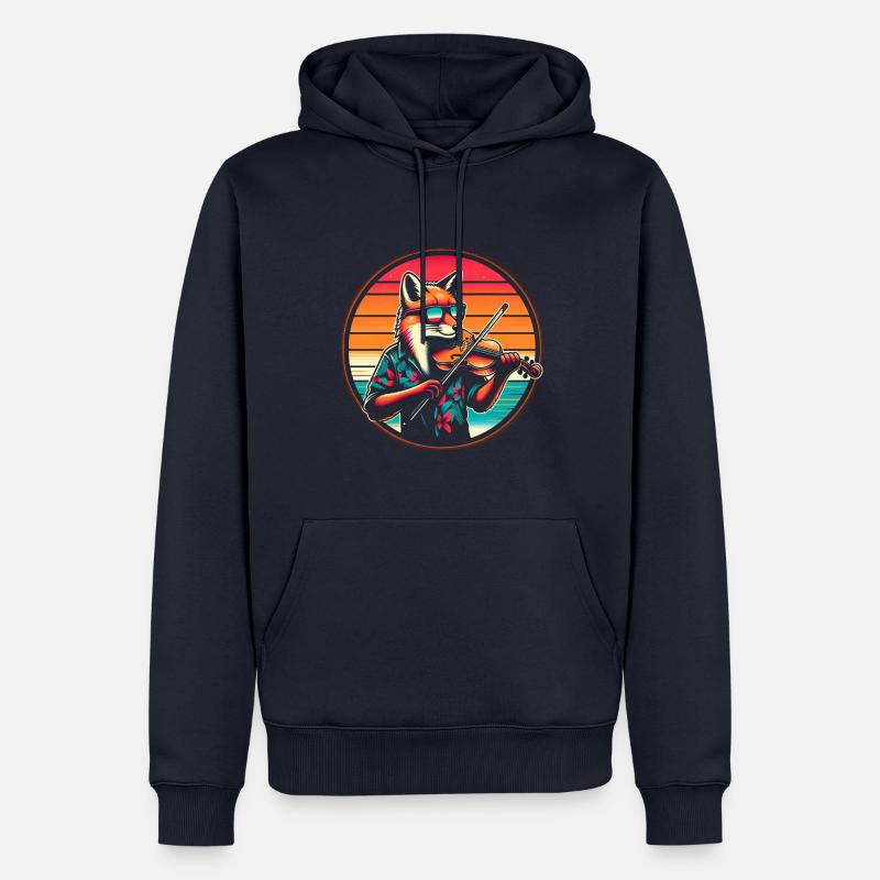 Fuchs Violon Violon - Sweat à capuche Premium bio Homme - bleu marine