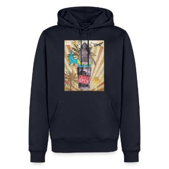 Summer Vibes Collage - Men’s Premium Organic Hoodie - navy - Front - Nico (187cm)