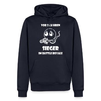 Sieger Battle Royale 26 Jahre Geburtstag Kleidung - Männer Premium Bio Hoodie - Navy - Vorne - Nico (187cm)
