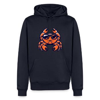 Krebs Krabbe Cool Comic - Männer Premium Bio Hoodie - Navy - Vorne - Nico (187cm)