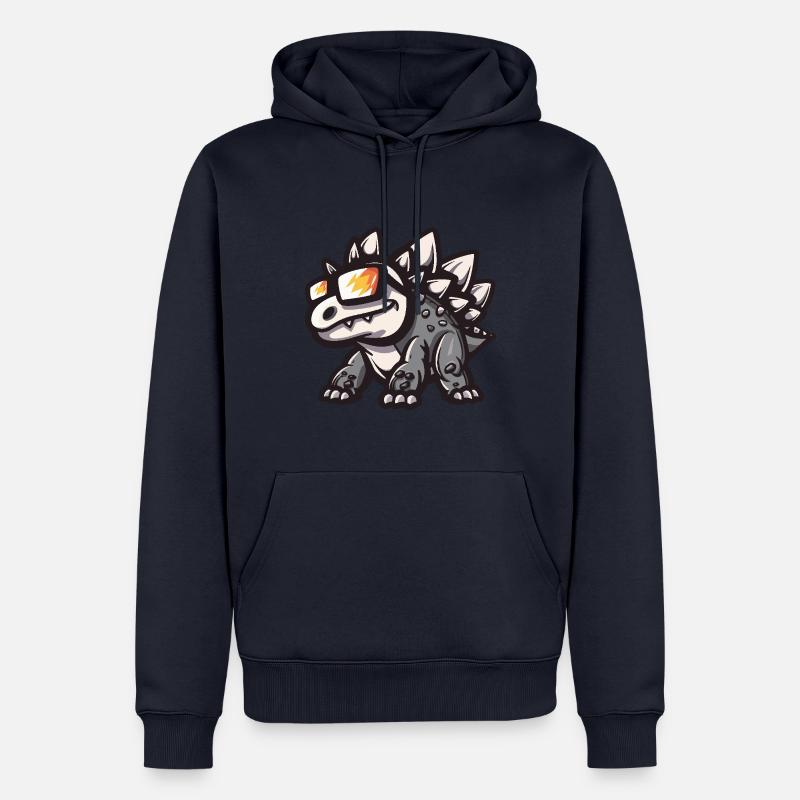 Dinosaurier stegosaurus Cool Comic - Männer Premium Bio Hoodie - Navy