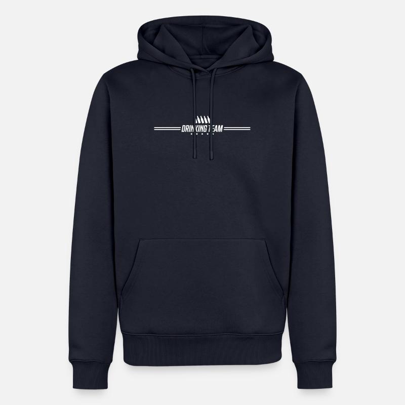 drinking team linie - Sweat à capuche Premium bio Homme - bleu marine