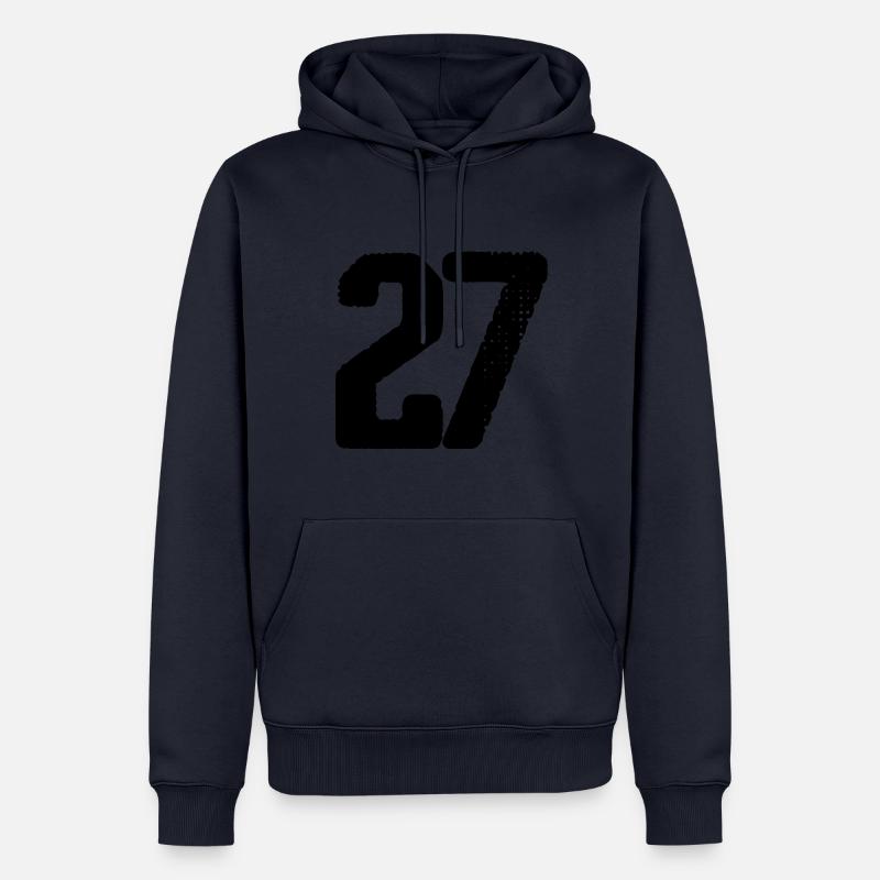 Maillot à 27 chiffres - Sweat à capuche Premium bio Homme - bleu marine