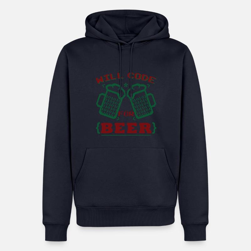 Will Code For Beer - Men’s Premium Organic Hoodie - navy