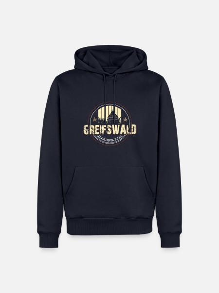 Greifswald - Männer Premium Bio Hoodie - Navy