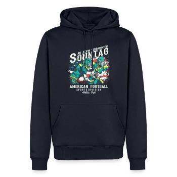 An jedem verdammten Sonntag | American Football - Männer Premium Bio Hoodie - Navy - Vorne - Nico (187cm)