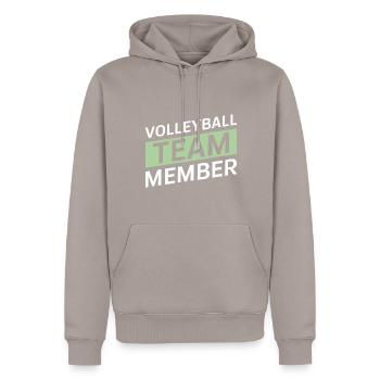 Volleyball Team - Männer Premium Bio Hoodie - Taupe - Vorne - Nico (187cm)