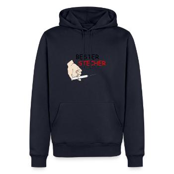 Neues T-Shirt Bester Stecher Geschenkidee - Männer Premium Bio Hoodie - Navy - Vorne - Nico (187cm)