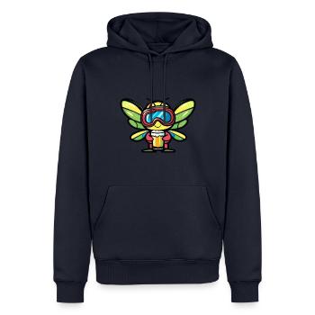Dragonfly Après-Ski Bière Bande dessinée - Sweat à capuche Premium bio Homme - bleu marine - Devant - Nico (187cm)