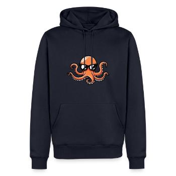 Octopus Cool BD - Sweat à capuche Premium bio Homme - bleu marine - Devant - Nico (187cm)