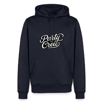 Équipe de fête - Sweat à capuche Premium bio Homme - bleu marine - Devant - Nico (187cm)